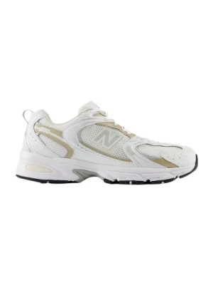 Białe Sneakersy z Srebrnymi i Brązowymi Szczegółami New Balance