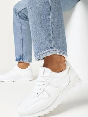 Białe Sneakersy z Wstawkami Willamina