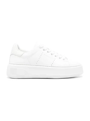 Białe Sneakersy z Wytłaczanym Wzorem Woolrich