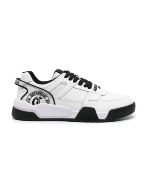 Białe Sneakersy z Ziarnistą Skórą Just Cavalli