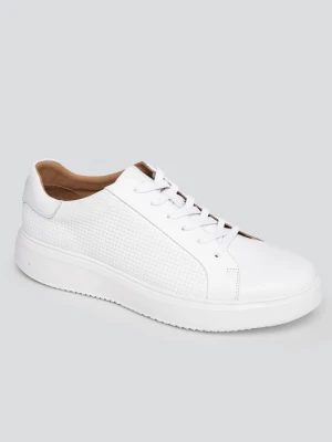 Białe sneakersy ze skóry naturalnej 01033A00SNA Giacomo Conti