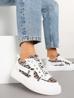 Zdjęcie produktu Białe Sneakersy ze Wzorem w Panterkę Doridi