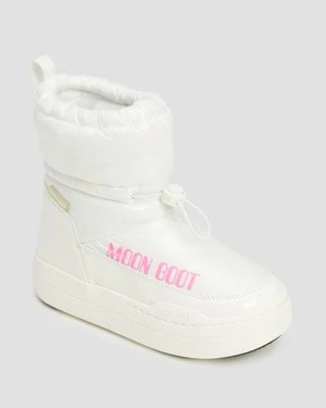 Białe śniegowce Dziecięce Moon Boot Jr Park Tube Mid Glitter Wp