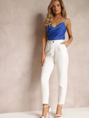 Białe Spodnie Cygaretki Zalko new collection