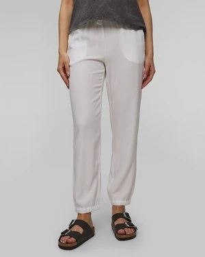Białe Spodnie Damskie Deha Z Twillu Tencel Lyocell