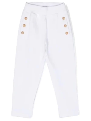 Białe Spodnie dla Dziewczynek Balmain
