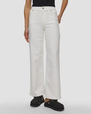 Białe Spodnie Jeansowe Damskie Frame Le Slim Palazzo