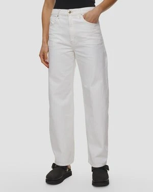 Białe Spodnie Jeansowe Damskie Frame The Bow