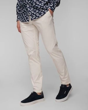 Białe spodnie męskie Alberto Rob-Luxury Cotton