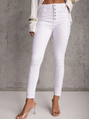 Białe Spodnie Skinny Winvienne daysie