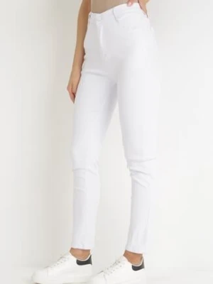 Białe Spodnie Slim z Wsuwanymi Kieszeniami Diksha christy
