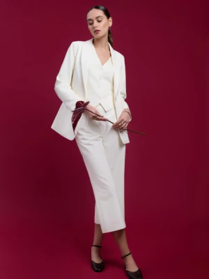 Białe spodnie typu culotte Greenpoint