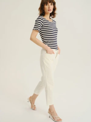 Białe spodnie w stylu casual Greenpoint