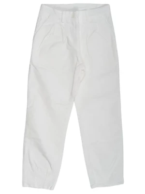 Białe spodnie z efektem aksamitu Manila Grace