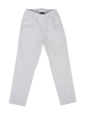 Białe Spodnie z Elastycznym Pasem Daniele Alessandrini