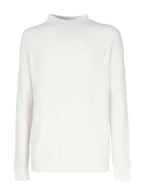 Białe Swetry z 98% Bawełny Calvin Klein