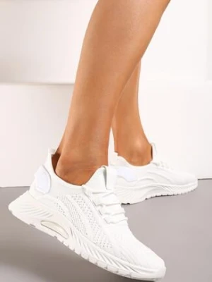 Białe Sznurowane Buty Sportowe na Grubszej Podeszwie Unamarie vices