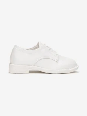 Białe Sznurowane Półbuty z Ekoskóry Ithi