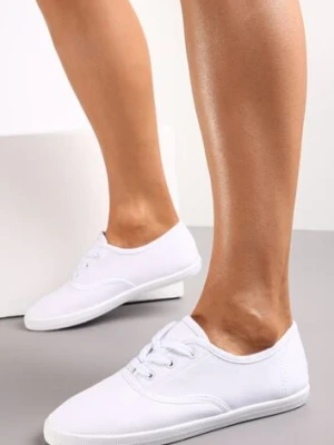 Białe Sznurowane Tenisówki Przed Kostkę Jennessa ballada