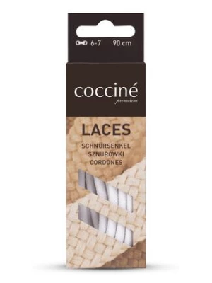 Zdjęcie produktu Białe Sznurówki do Butów Bawełniane Okrągłe Grube 90 cm Coccine