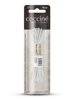 Zdjęcie produktu Białe Sznurówki do Butów Bawełniane Okrągłe Średnia Grubość 90 cm Coccine
