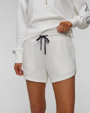 Białe Szorty Dresowe Damskie Varley Ollie High Rise Short 3.5