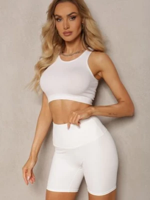 Zdjęcie produktu Białe Szorty Kolarki High Waist z Efektem Push Up Pielara yu & me