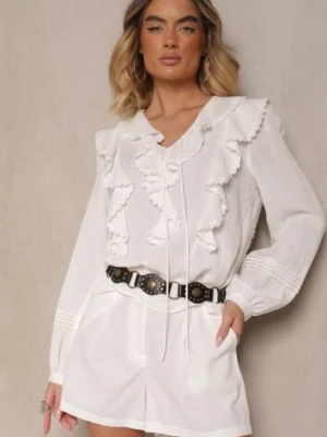 Białe Szorty z Bawełną High Waist w Klasycznym Stylu Sefore