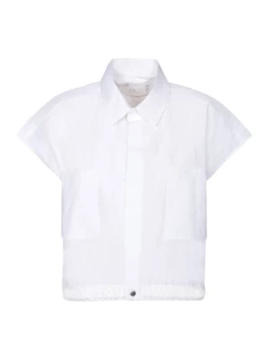 Białe T-shirty i Pola dla kobiet Sacai