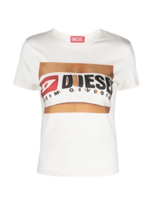 Białe T-shirty i Pola z Logo Diesel