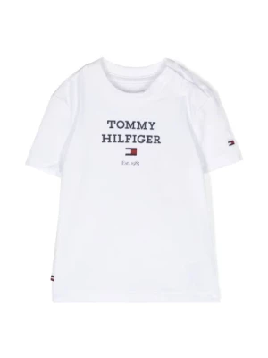 Białe T-shirty i Pola z Logo Tommy Hilfiger