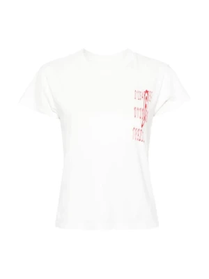 Białe T-shirty i Pola z Podpisem MM6 Maison Margiela