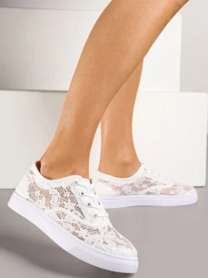 Białe Tenisówki Ozdobione Koronką Orrisanne rarlon