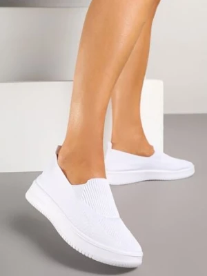 Białe Tenisówki Ozdobione Siateczkową Cholewką Eraniletia seastar