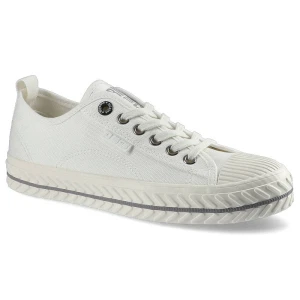 Trampki damskie Big Star, sznurowany fason cholewka tekstylna płócienna niska cholewka przed kostkę gumowy prążkowany nosek ochronny płaska elastyczn