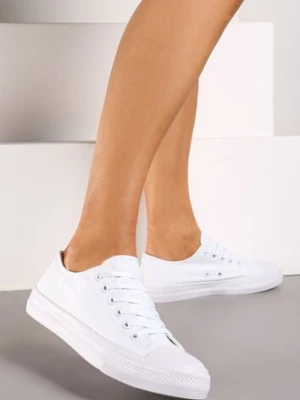 Białe Trampki w Klasycznym Stylu z Niską Cholewką Felriane