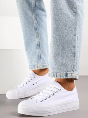 Białe Trampki Vices na Grubszej Podeszwie pod Kostkę Tilomea