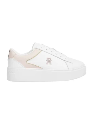 Białe Whimsy Różowe Court Sneakers Tommy Hilfiger