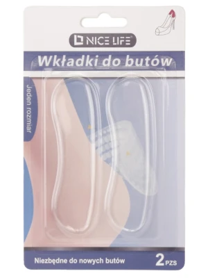 Białe Żelowe Wkładki Zapiętki do Butów Avavere Nice Life