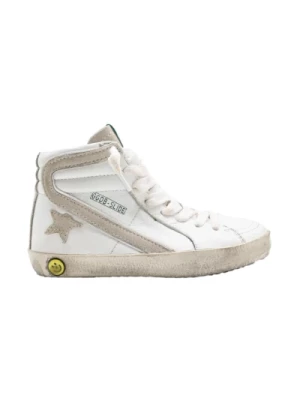 Białe Zielone Slide Sneakers Golden Goose