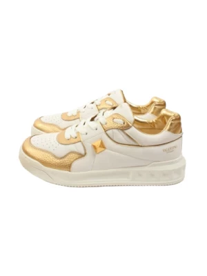 Białe/Złote Sneakersy dla Mężczyzn Valentino