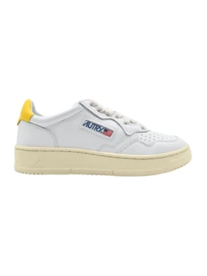 Białe Żółte Niskie Sneakersy Autry