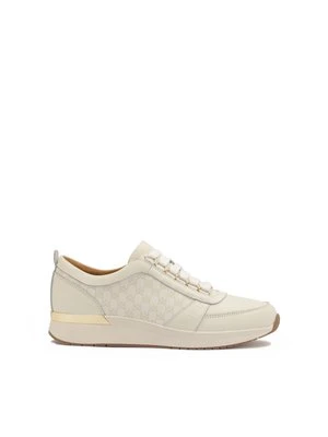 Biało-beżowe sneakersy damskie Kazar