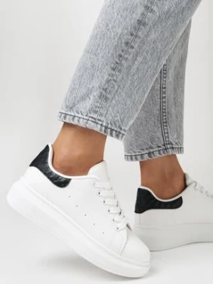 Biało-Czarne Sneakersy na Grubej Podeszwie Hypnotic vices