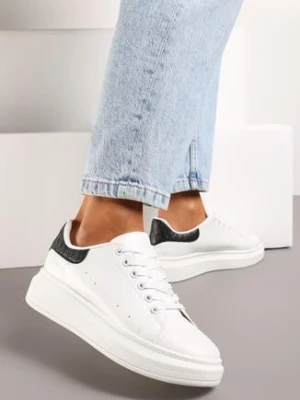 Biało-Czarne Sneakersy na Grubej Podeszwie Hypnotic vices
