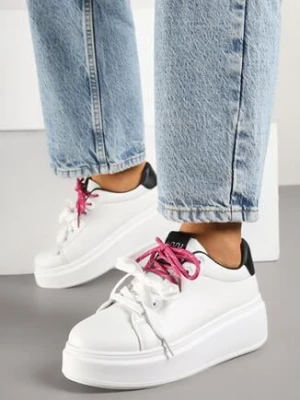 Biało-Czarne Sneakersy Ozdobione Podwójnym Wiązaniem Zdivane renda