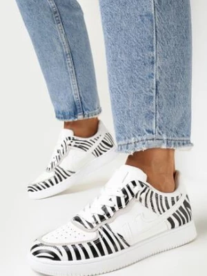 Biało-Czarne Sneakersy przed Kostkę Edoardo