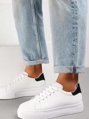 BIało-Czarne Sneakersy Thessomeda