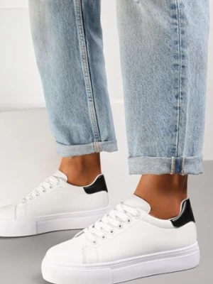 BIało-Czarne Sneakersy Thessomeda