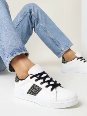 Zdjęcie produktu Biało-Czarne Sneakersy z Wstawkami Dyvana